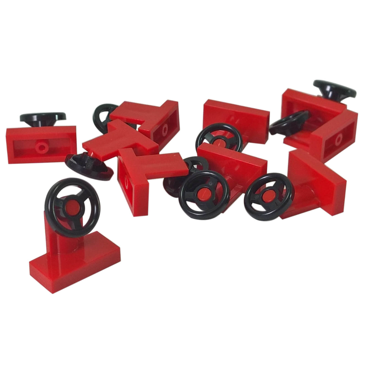 LEGO® Vehicle Steering Stand 1 x 2 with Black Steering Wheel 3829c01 – Red
