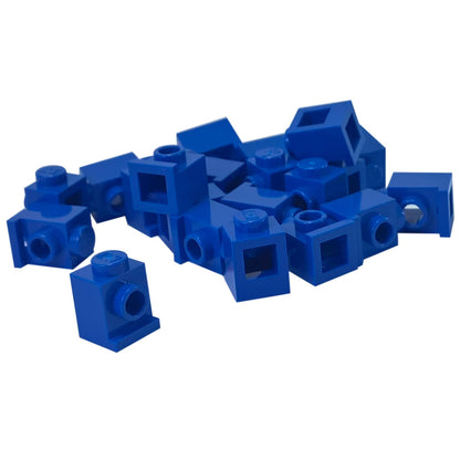Brick Modified 1 x 1 with Headlight in blue – LEGO® part 4070, classic stud-forward brick used for SNOT building
