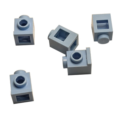 Brick Modified 1 x 1 with Headlight in bright light blue – LEGO® part 4070, classic stud-forward brick used for SNOT building
