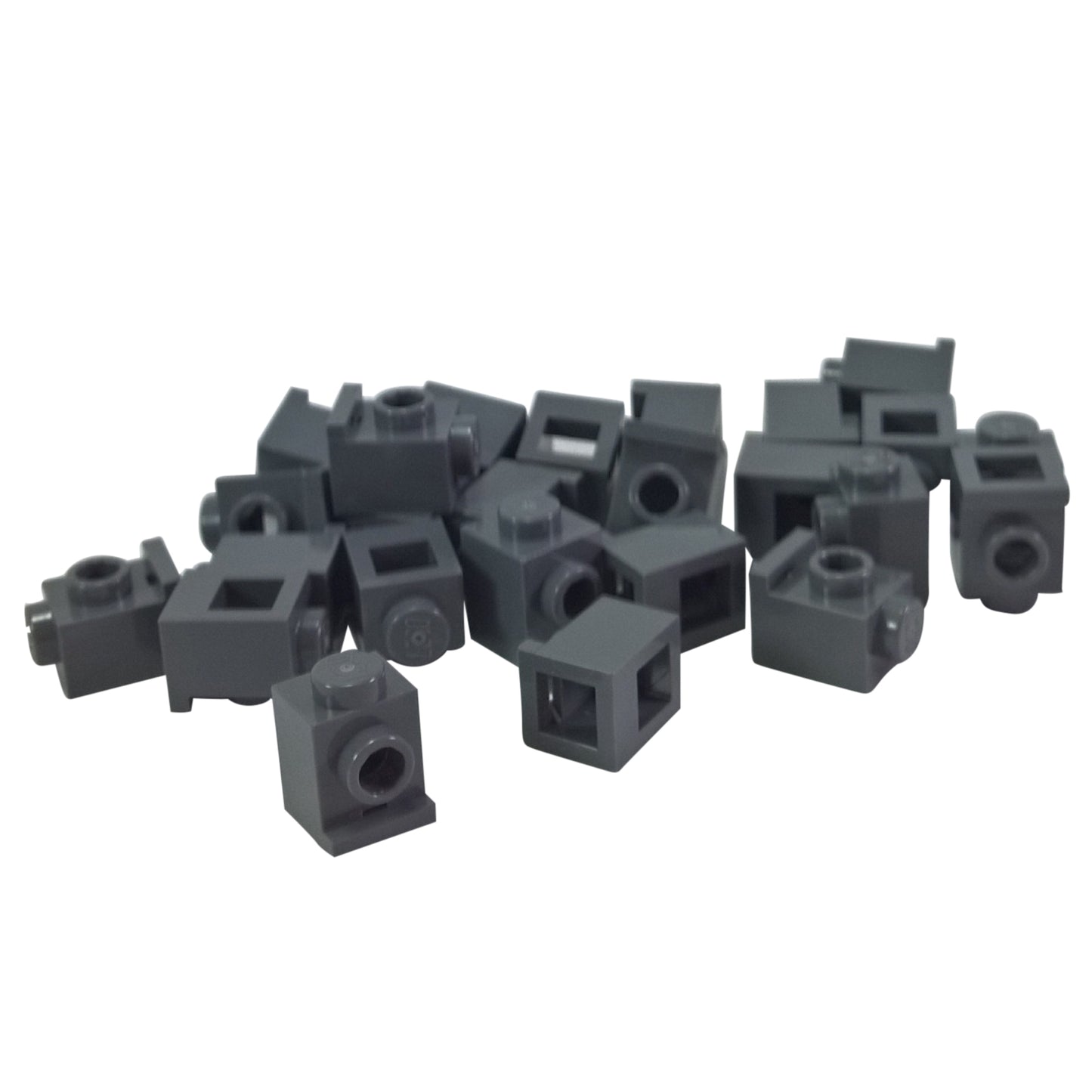 Brick Modified 1 x 1 with Headlight in dark bluish gray – LEGO® part 4070, classic stud-forward brick used for SNOT building
