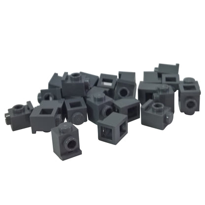 Brick Modified 1 x 1 with Headlight in dark bluish gray – LEGO® part 4070, classic stud-forward brick used for SNOT building
