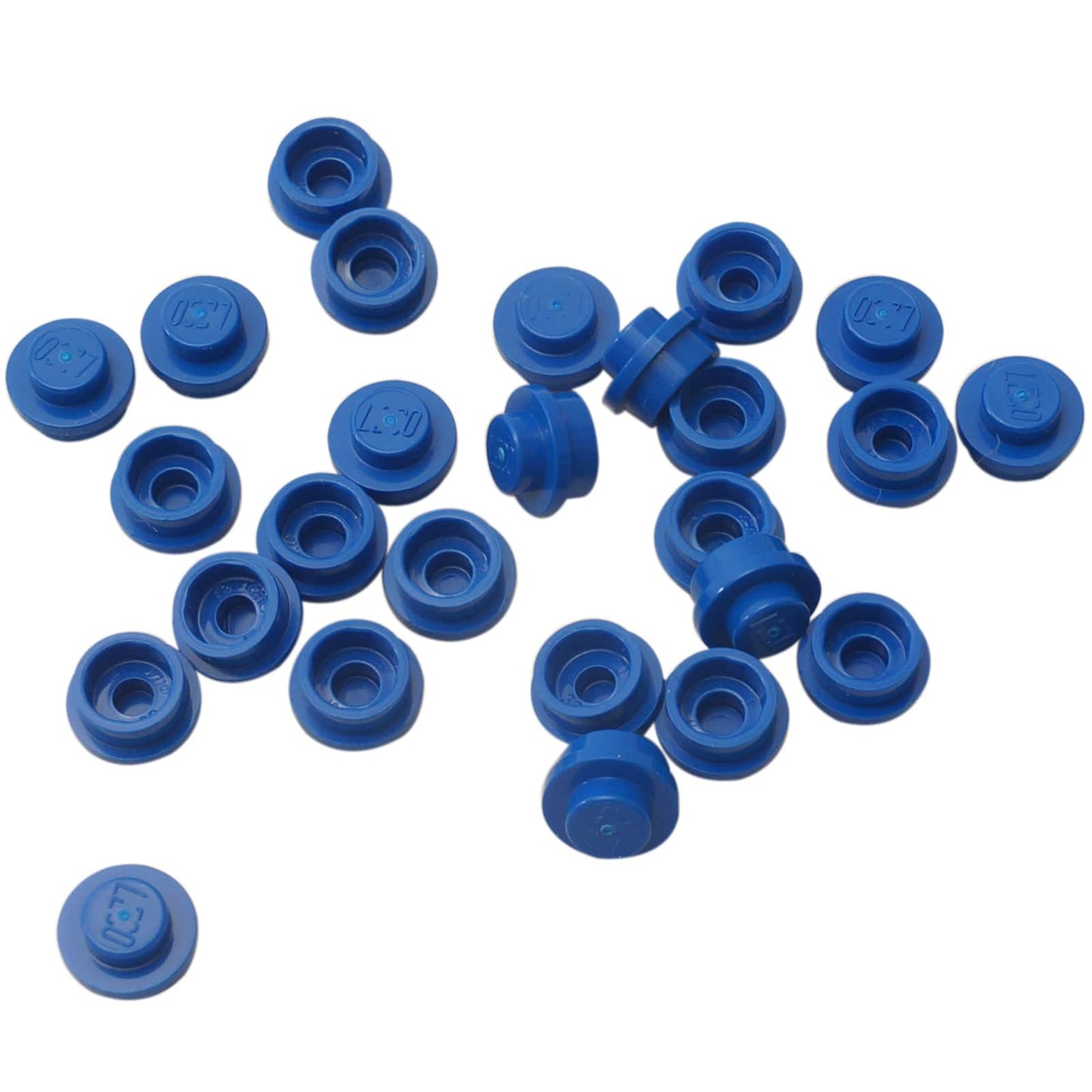 Placa redonda 1 x 1 en azul – LEGO® parte 4073, pequeño perno redondo utilizado para detalles y puntos de conexión
