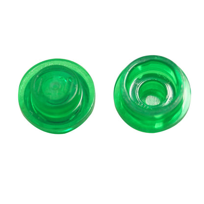 Placa redonda 1 x 1 en verde transparente – LEGO® parte 4073, pequeño stud redondo utilizado para detalles y puntos de conexión
