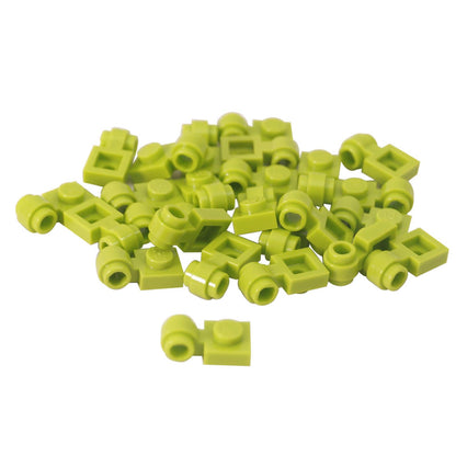 LEGO® 4081b modified 1x1 plate with thick side ring in Lime, 25-piece lot showing the single studs and circular attachment points