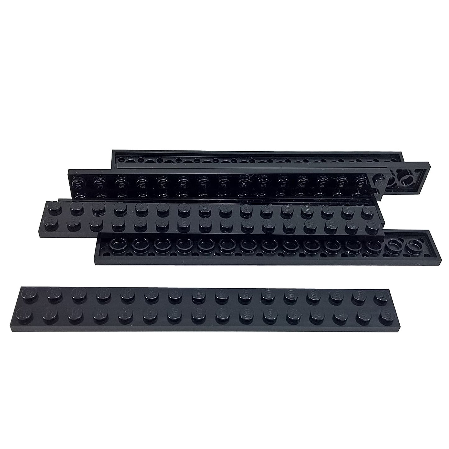 Plate 2 x 16 in black – LEGO® part 4282, long structural plate used for reinforcement and large builds
