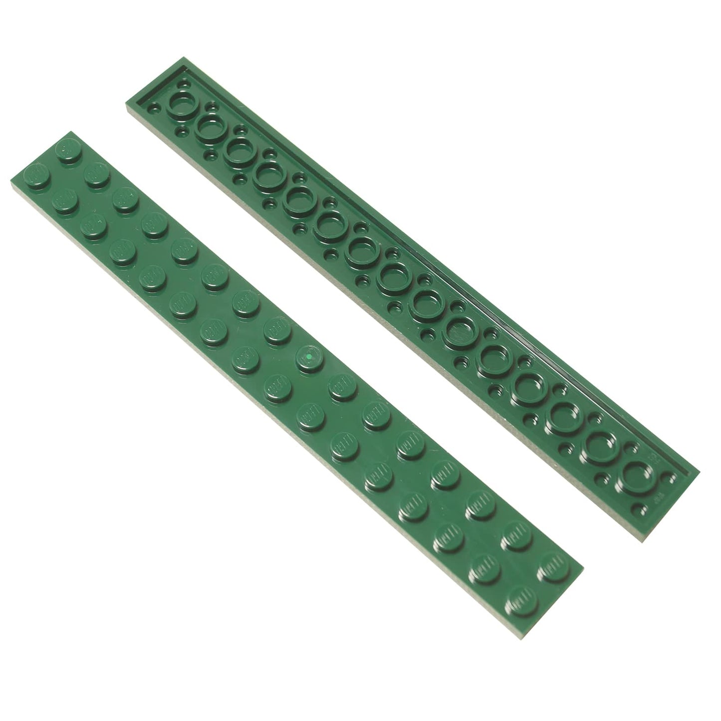 Plate 2 x 16 in dark green – LEGO® part 4282, long structural plate used for reinforcement and large builds

