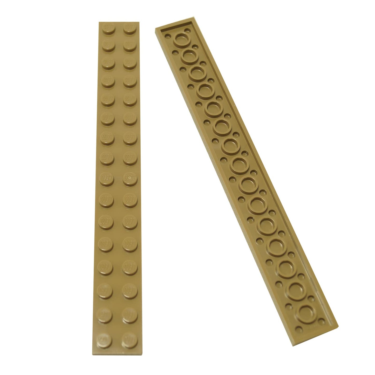 Plate 2 x 16 in dark tan – LEGO® part 4282, long structural plate used for reinforcement and large builds
