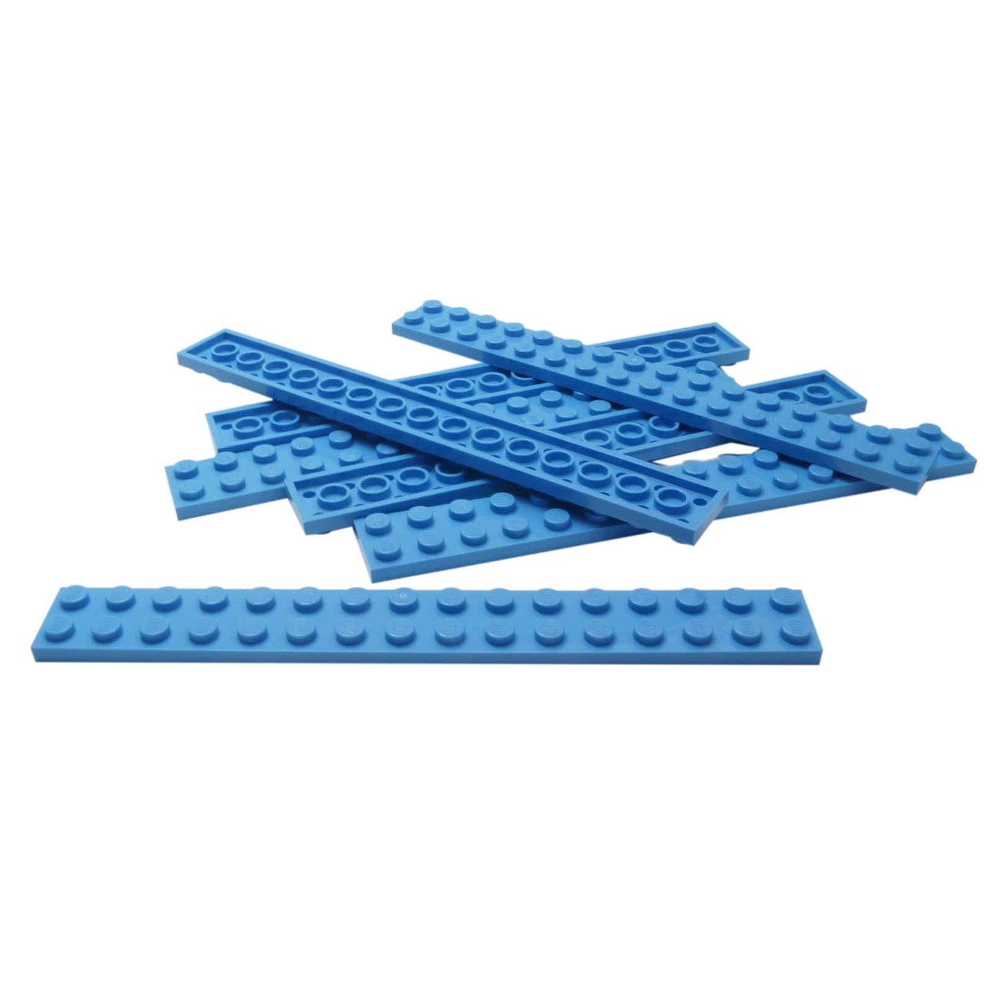 Plate 2 x 16 in medium blue – LEGO® part 4282, long structural plate used for reinforcement and large builds
