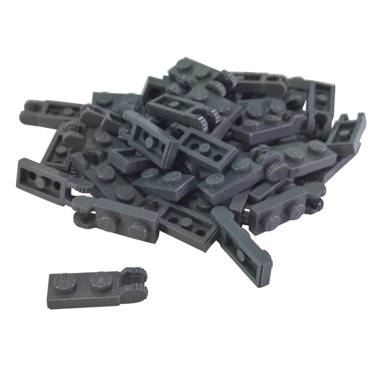 50 dark bluish gray LEGO® 44302 locking hinge plates 1 x 2 with two fingers on end