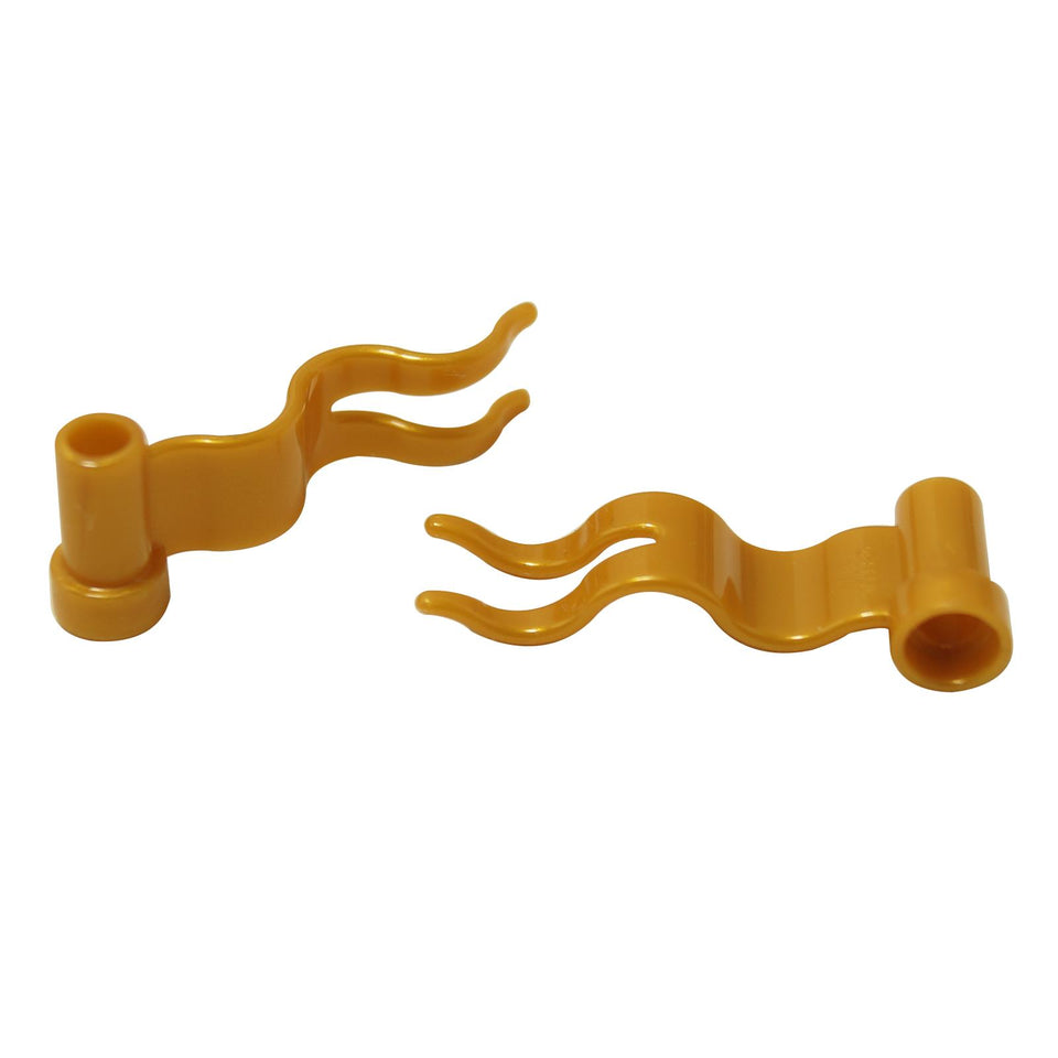 2 LEGO® Flag 4 x 1 Wave Right (4495b) in gold