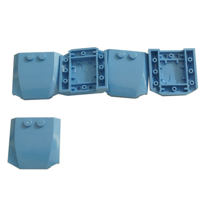 Medium Blue LEGO® Part 45677 Wedge 4 x 4 x 2/3 Triple Curved with a smooth rounded top, tapered edges and two visible studs