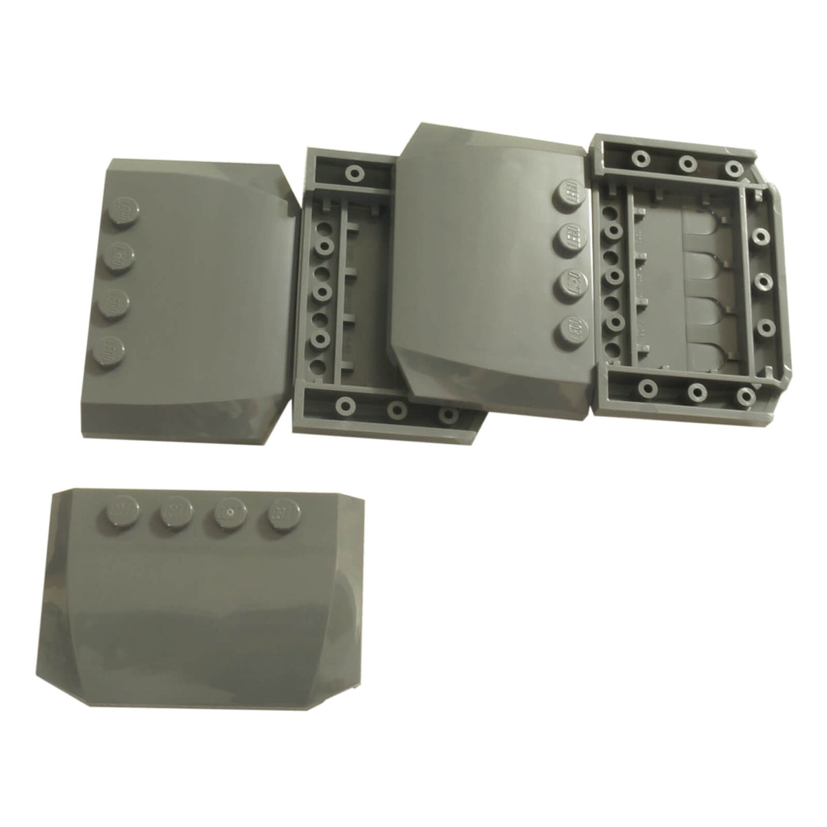Dark bluish Gray LEGO® Part 52031 Wedge 4 x 6 x 2/3 Triple Curved with a smooth rounded surface, tapered profile and visible studs