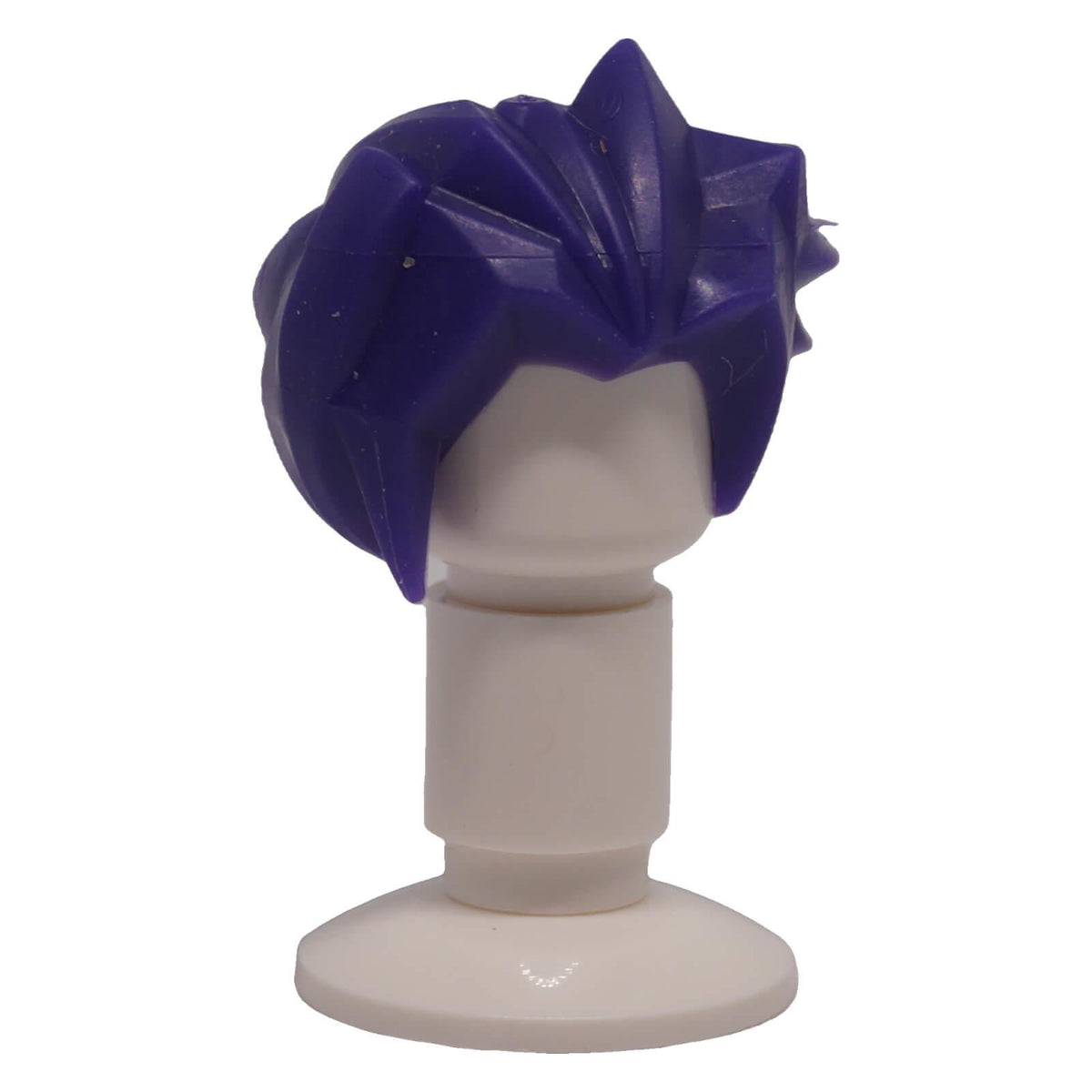 LEGO® 53982 angular swept back minifigure hair in dark purple front view