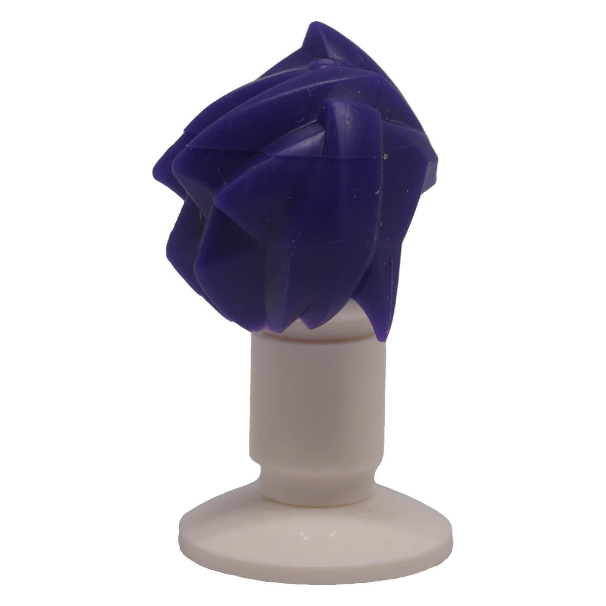 LEGO® 53982 angular swept back minifigure hair in dark purple side view