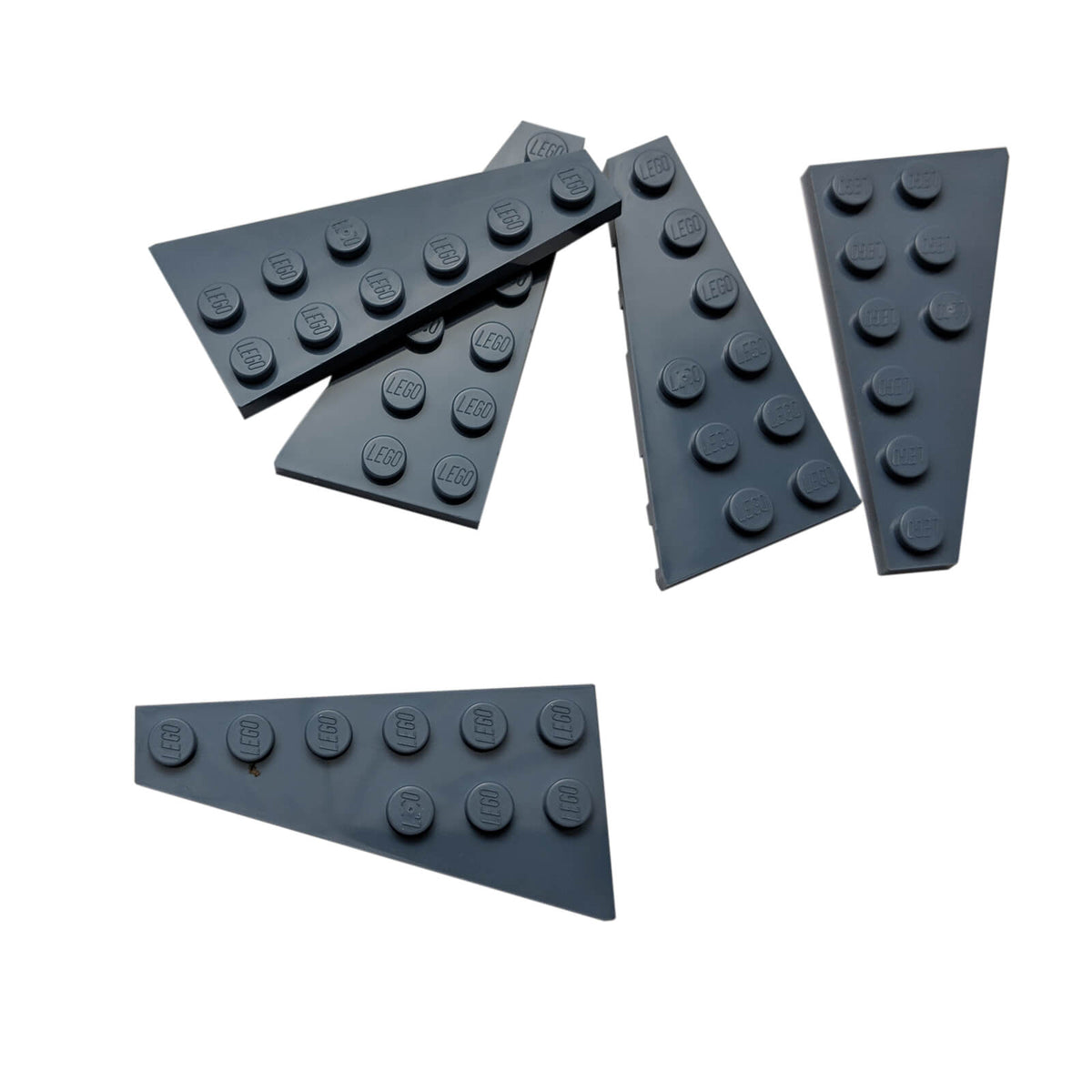 Shop LEGO® Part 54384 Wedge Plate 6 x 3 Left in multiple colours. Pairs with right wedge 54383 for spaceship wings, aircraft and custom LEGO® builds. Sand Blue