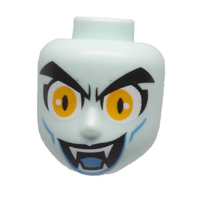 LEGO® 57491 Balthazar male mini-doll head with yellow eyes and fangs front view