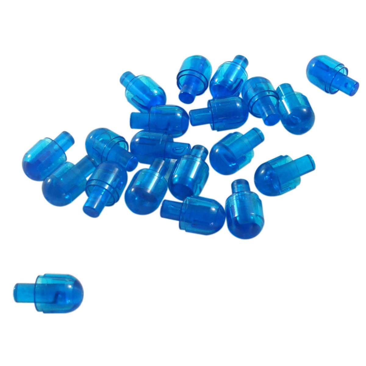 LEGO® 58176 BIONICLE Barraki Eye bar with light cover in Trans-Dark Blue, lot of 20
