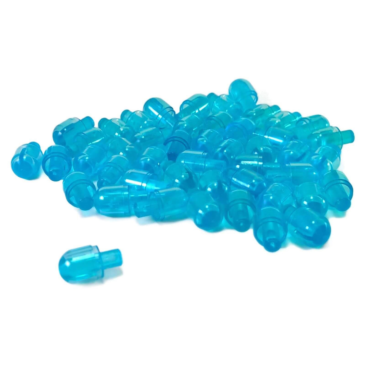 LEGO® 58176 BIONICLE Barraki Eye bar with light cover in Trans-Light Blue, lot of 50
