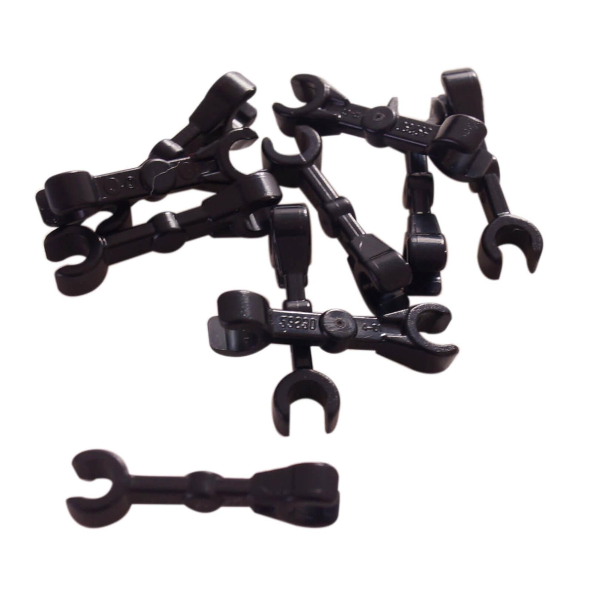 LEGO® 59230 Mechanical Arm, Straight with Clips at 90 Degrees (Vertical Grip) in Black
