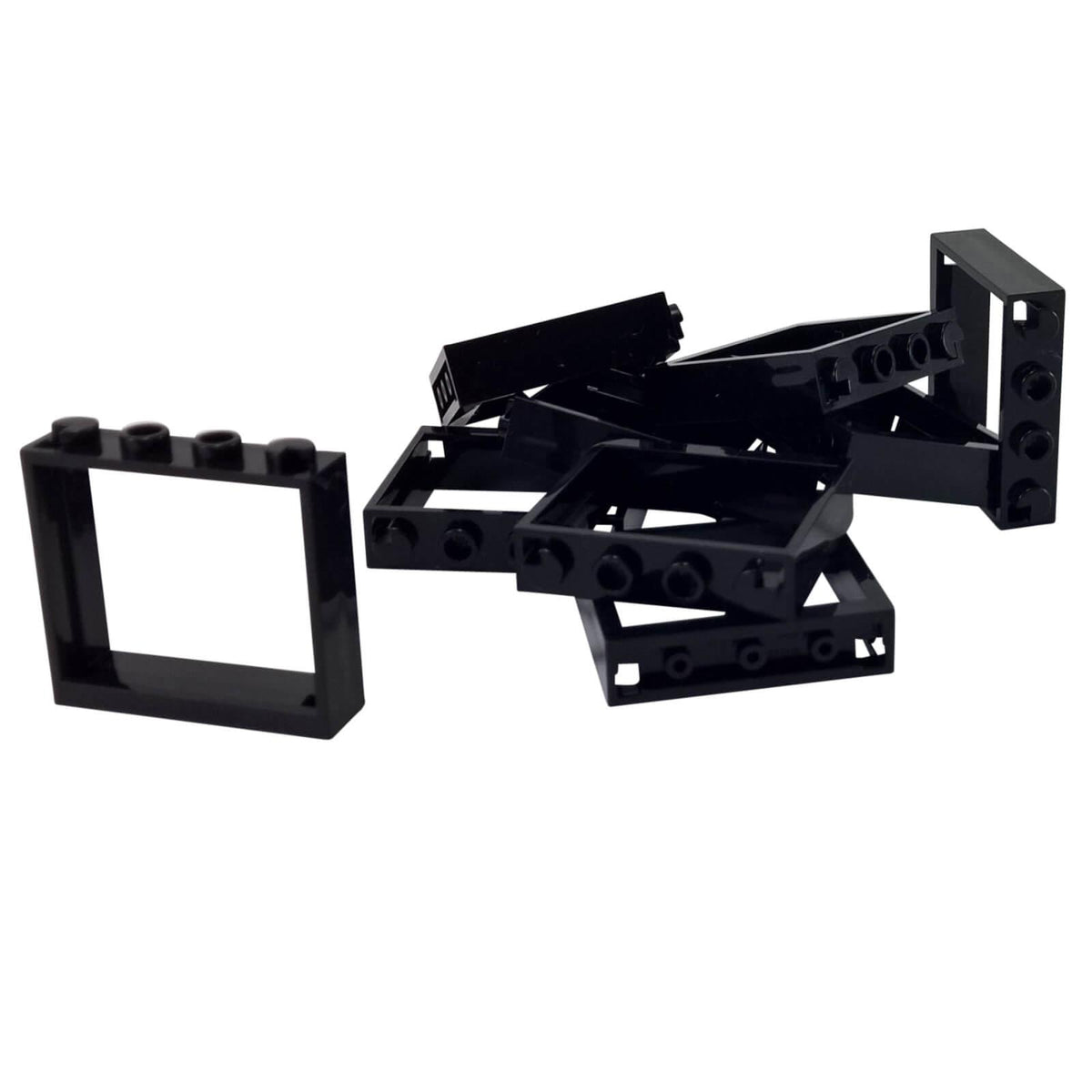  LEGO® 60594 black 1 x 4 x 3 window frames without shutter tabs