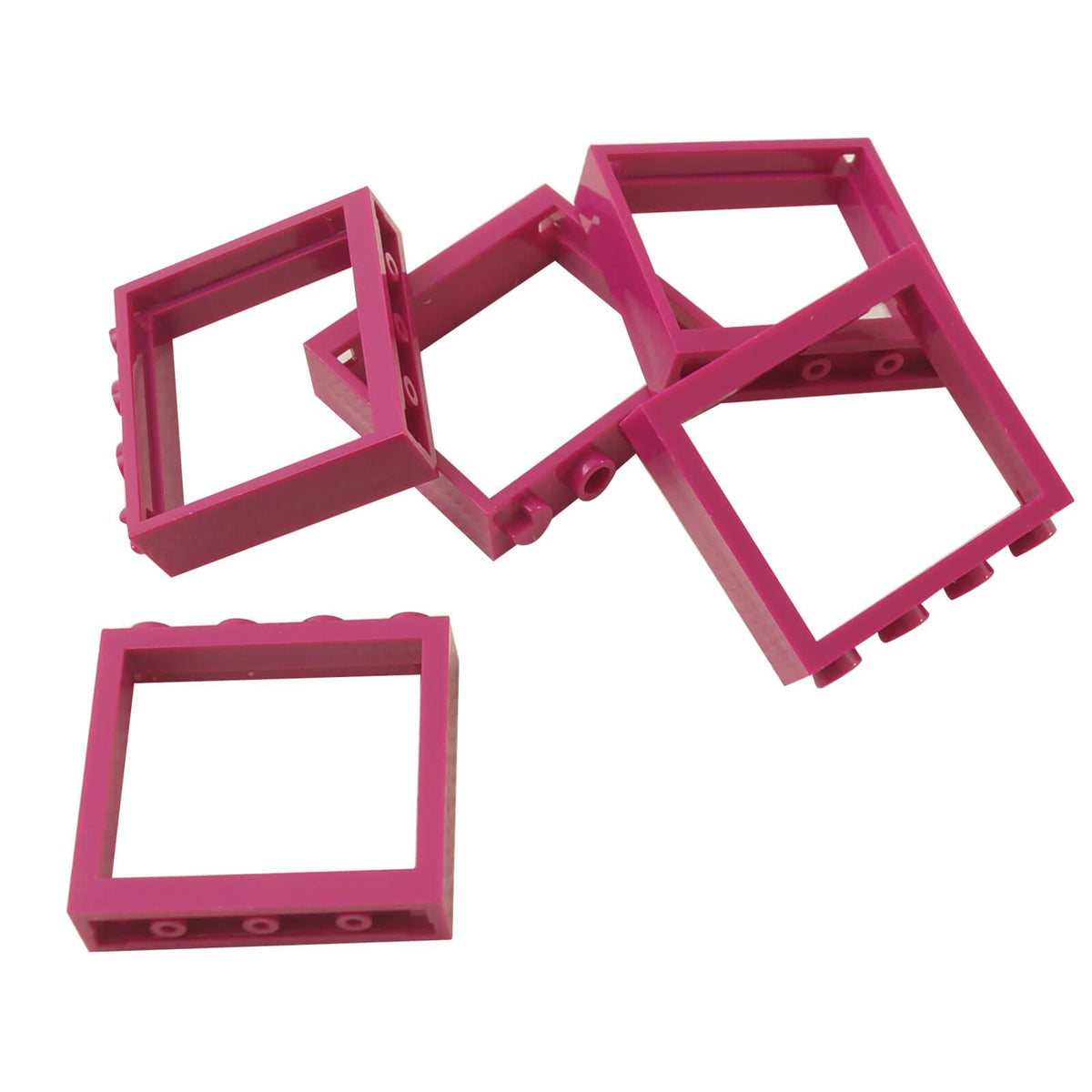LEGO® 60594 magenta 1 x 4 x 3 window frame without shutter tabs