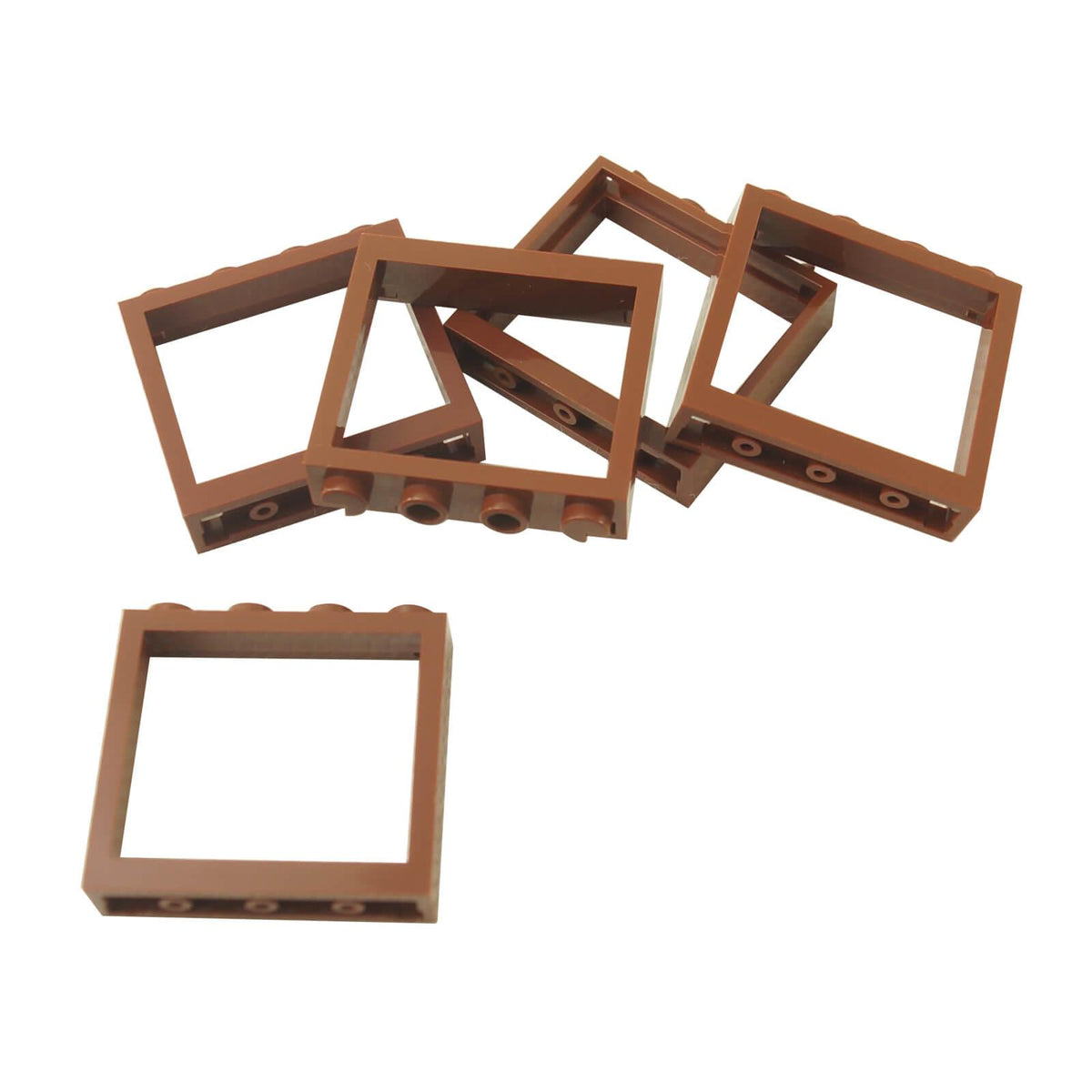 LEGO® 60594 reddish brown 1 x 4 x 3 window frame without shutter tabs