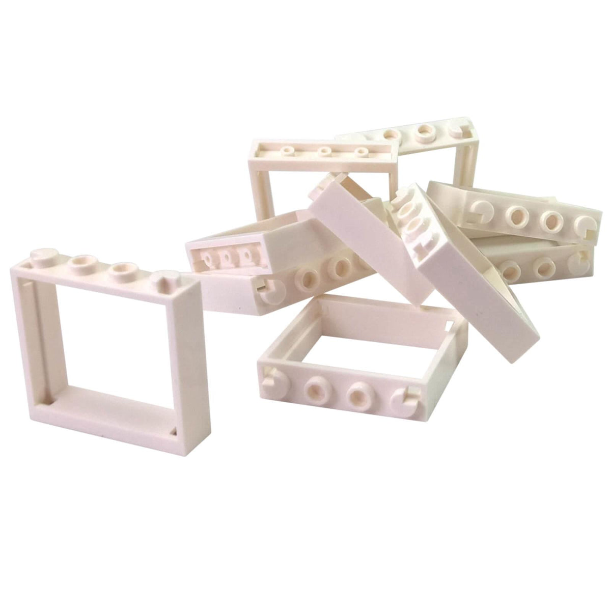 LEGO® 60594 white 1 x 4 x 3 window frame without shutter tabs