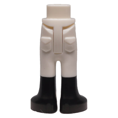 LEGO® 67072c00pb005 white mini-doll trousers with molded black boots back view