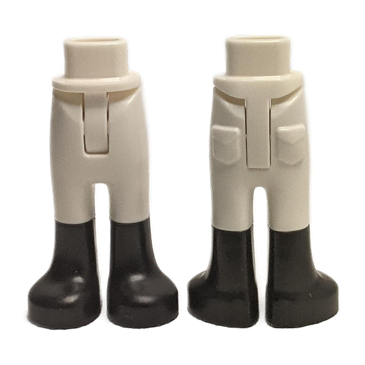 Mini doll white trousers with molded black boots, 67072c00pb005.