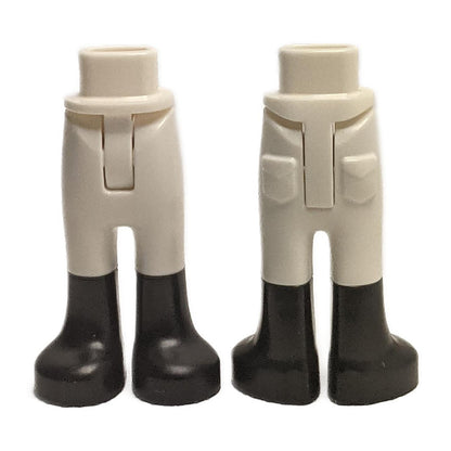 Mini doll white trousers with molded black boots, 67072c00pb005.
