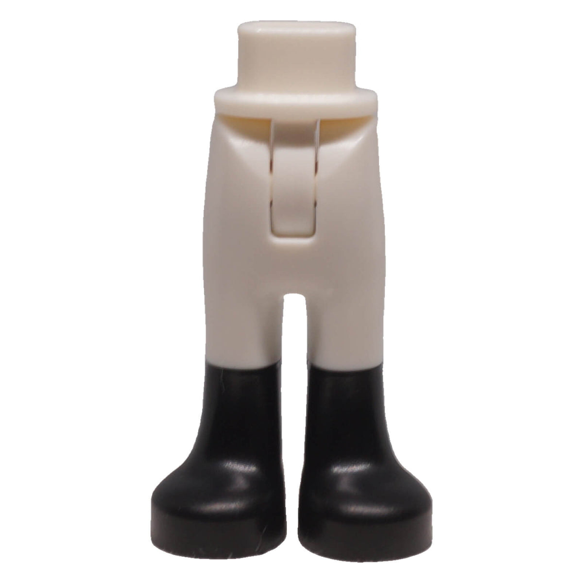 LEGO® 67072c00pb005 white mini-doll trousers with molded black boots front view