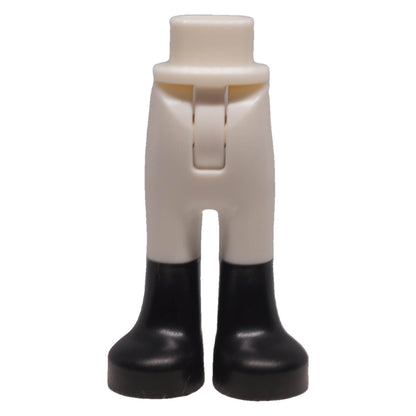 LEGO® 67072c00pb005 white mini-doll trousers with molded black boots front view