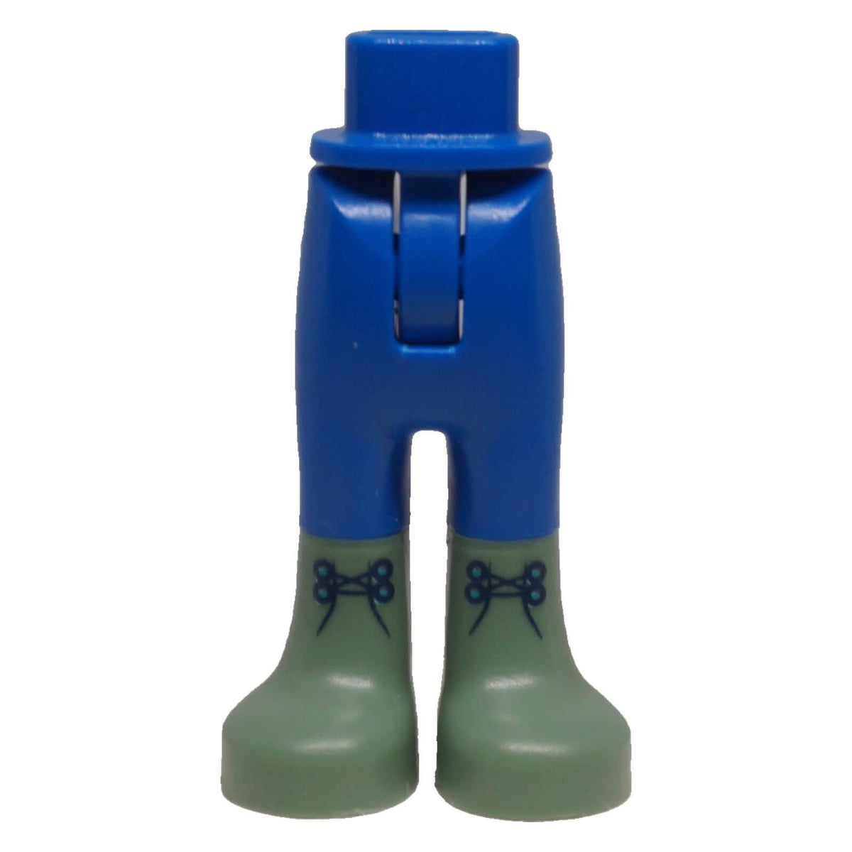 LEGO® 67072c00pb006 mini-doll trousers with sand green boots and printed laces, back view