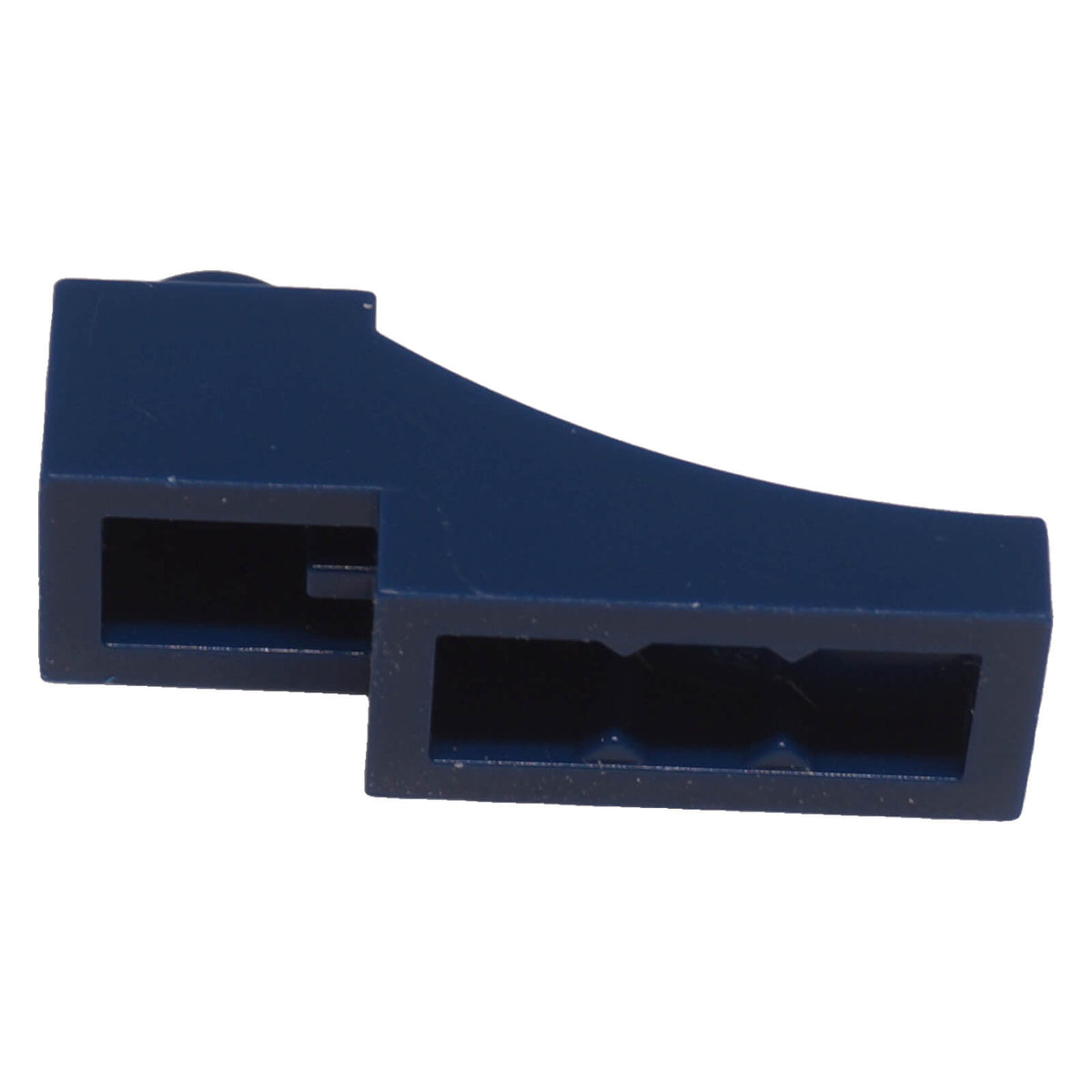 LEGO® 70681 dark blue Arch 1 x 3 Inverted showing the hollow underside