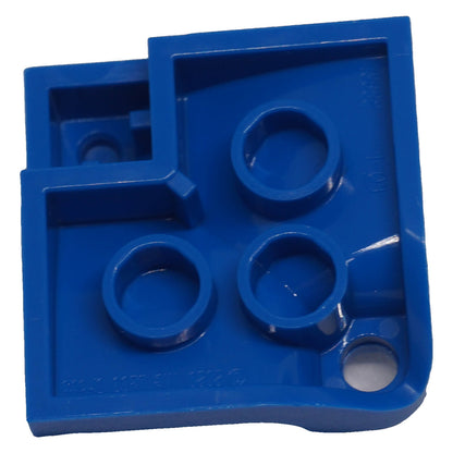 LEGO® 73682 blue Curved 3 x 3 Double Slope underside showing the moulded connection points