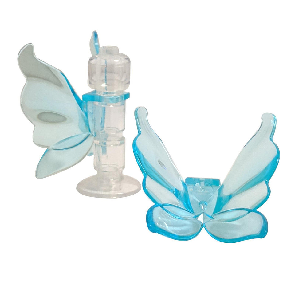 Alas de mariposa de color azul claro LEGO® con sujeción para el cuello para minifiguras