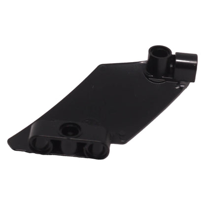 LEGO® 80267 black Technic Curved Panel #61 5 x 7 Tapered Left angled view