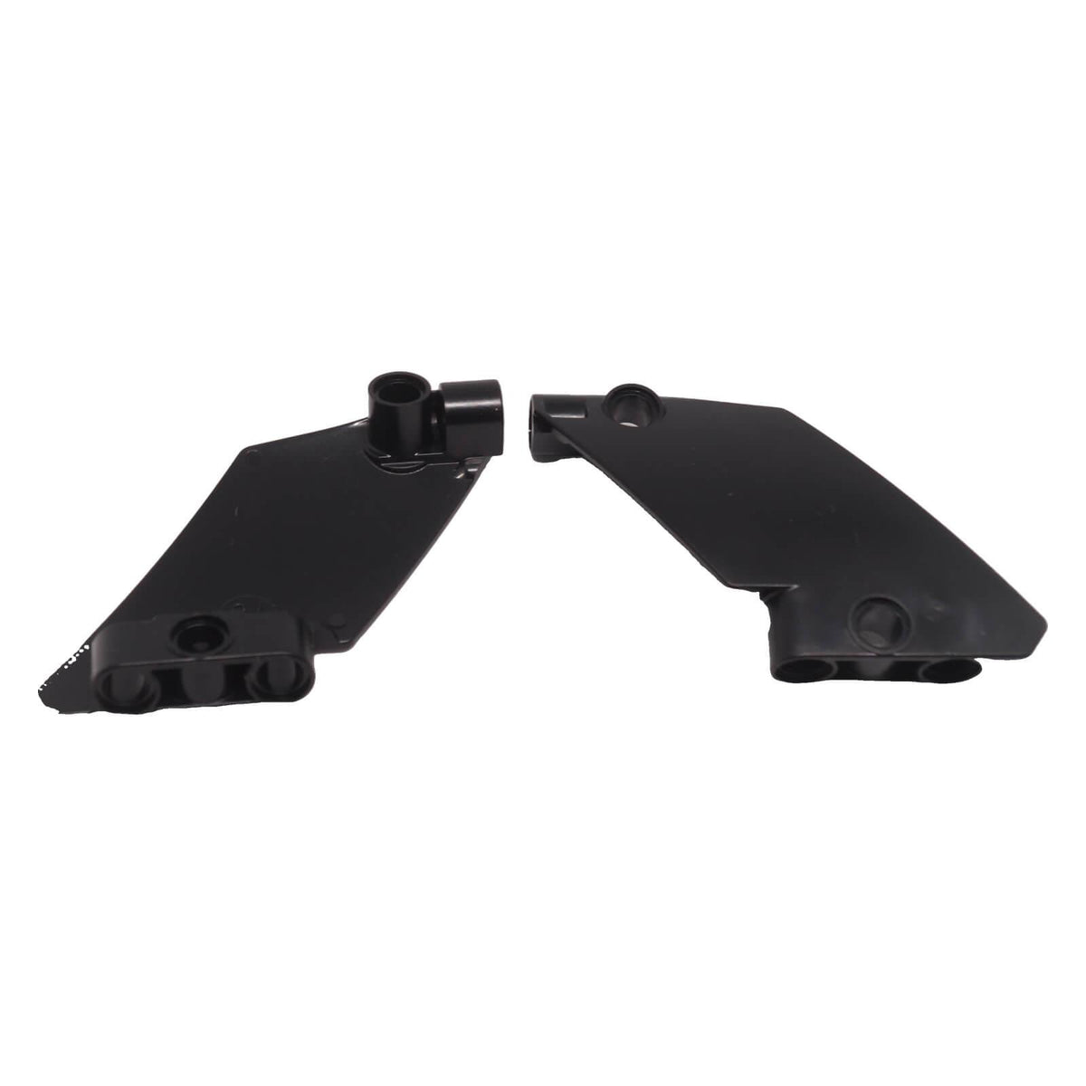 LEGO® 80267 black Technic Curved Panel #61 5 x 7 Tapered Left shown from multiple angles