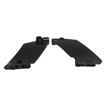 LEGO® 80267 black Technic Curved Panel #61 5 x 7 Tapered Left shown from multiple angles
