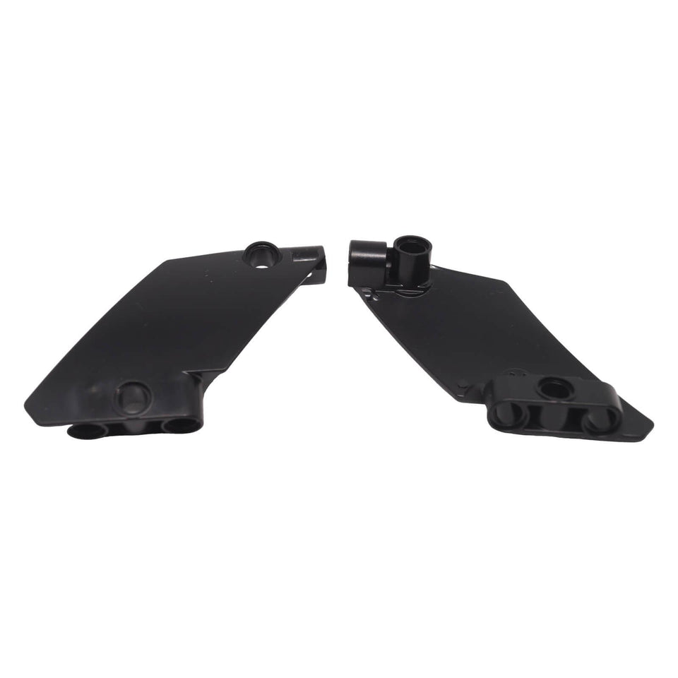 LEGO® 80268 black Technic Curved Panel #61 5 x 7 Tapered Right shown from multiple angles