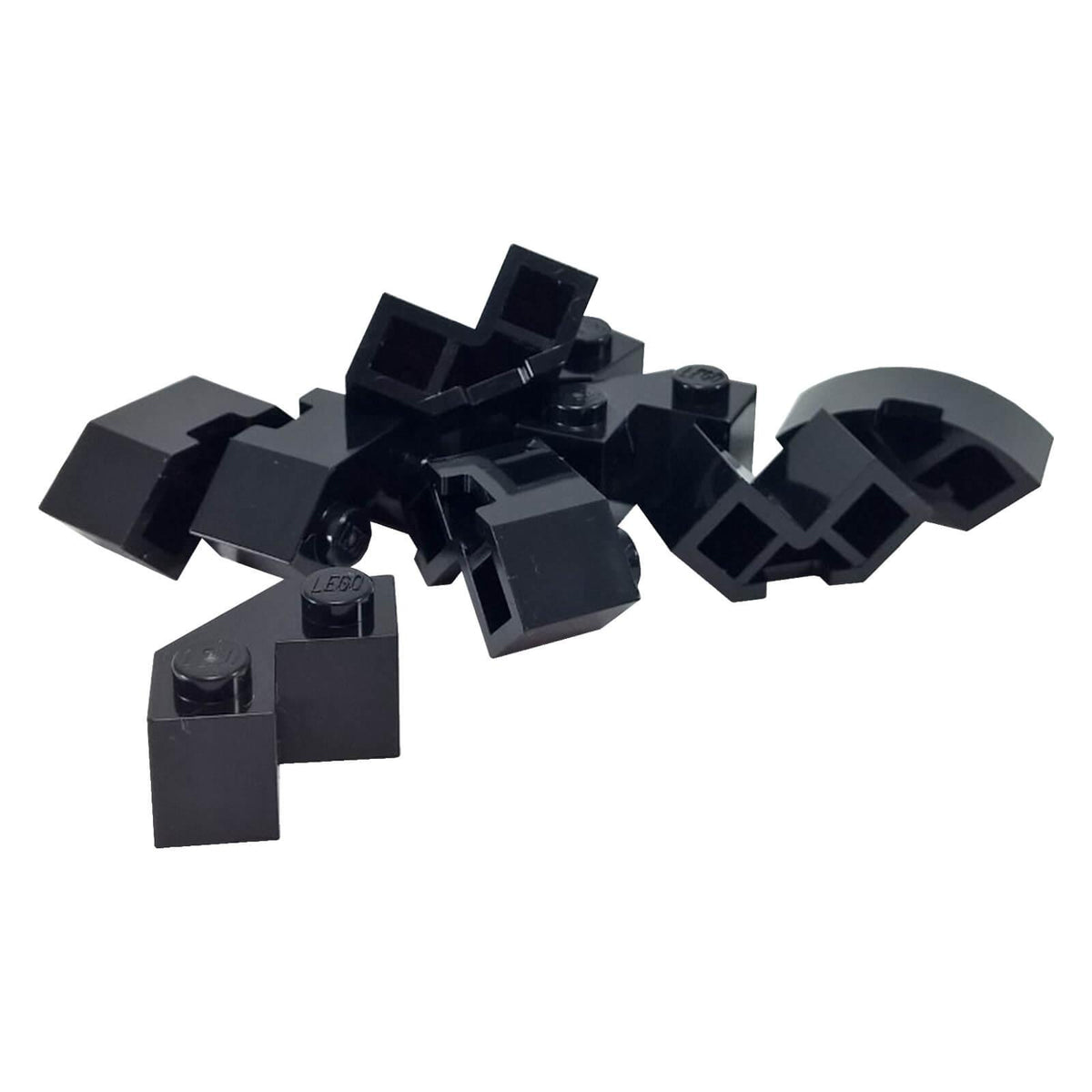 LEGO® 87620 Brick, Modified Facet 2 x 2 in Black with two studs and angular faceted sides