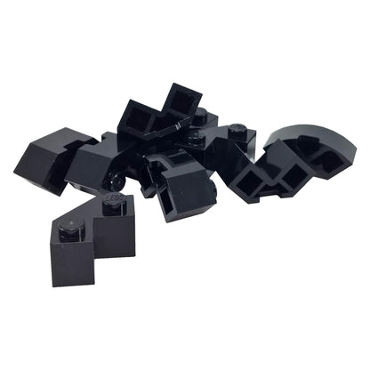 LEGO® 87620 Brick, Modified Facet 2 x 2 in Black with two studs and angular faceted sides
