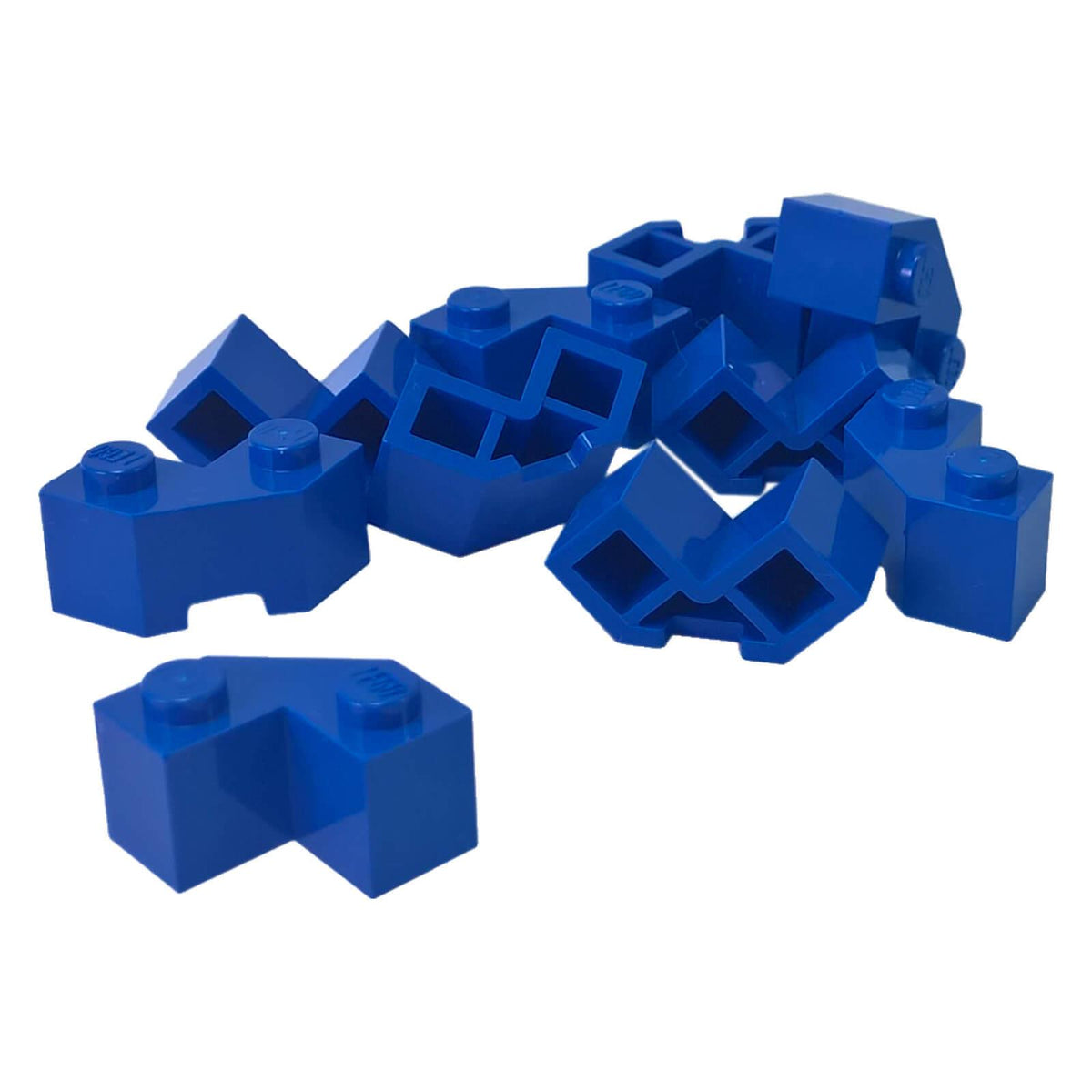 LEGO® 87620 Brick, Modified Facet 2 x 2 in Blue with two studs and angular faceted sides