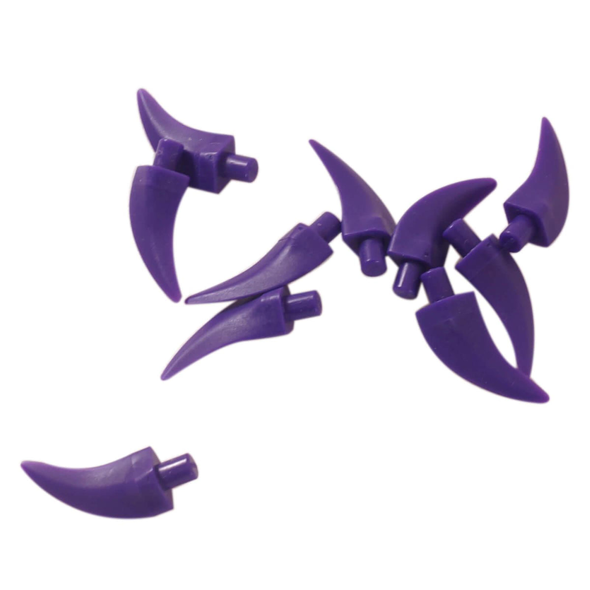 LEGO® 87747 medium curved barb claw horn tooth piece in Dark Purple