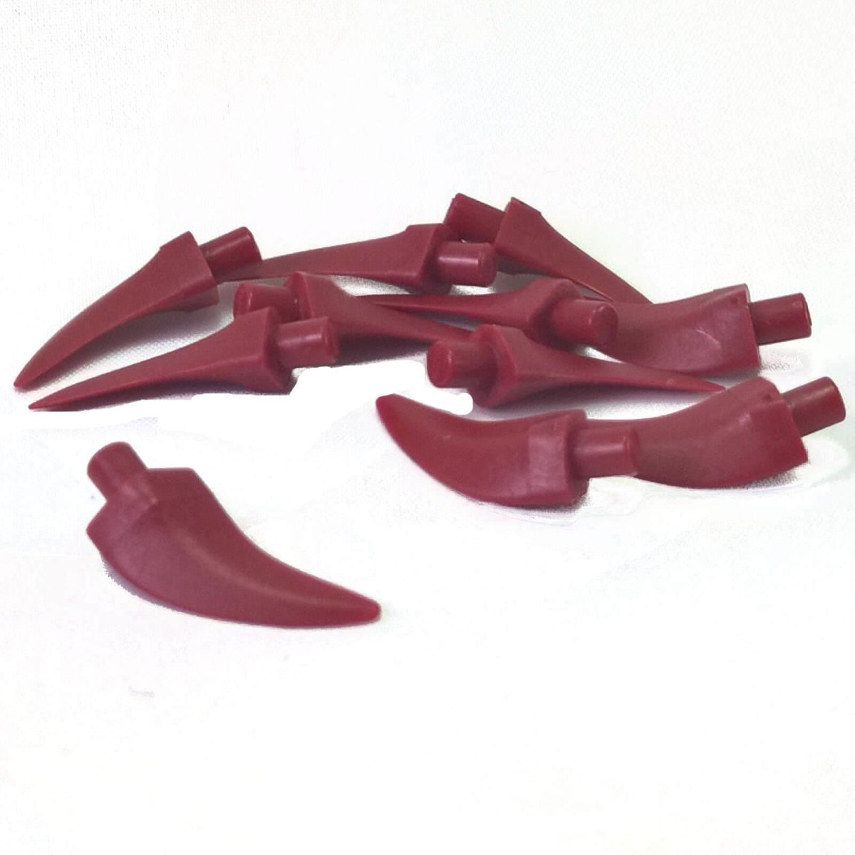 LEGO® 87747 medium curved barb claw horn tooth piece in Dark Red