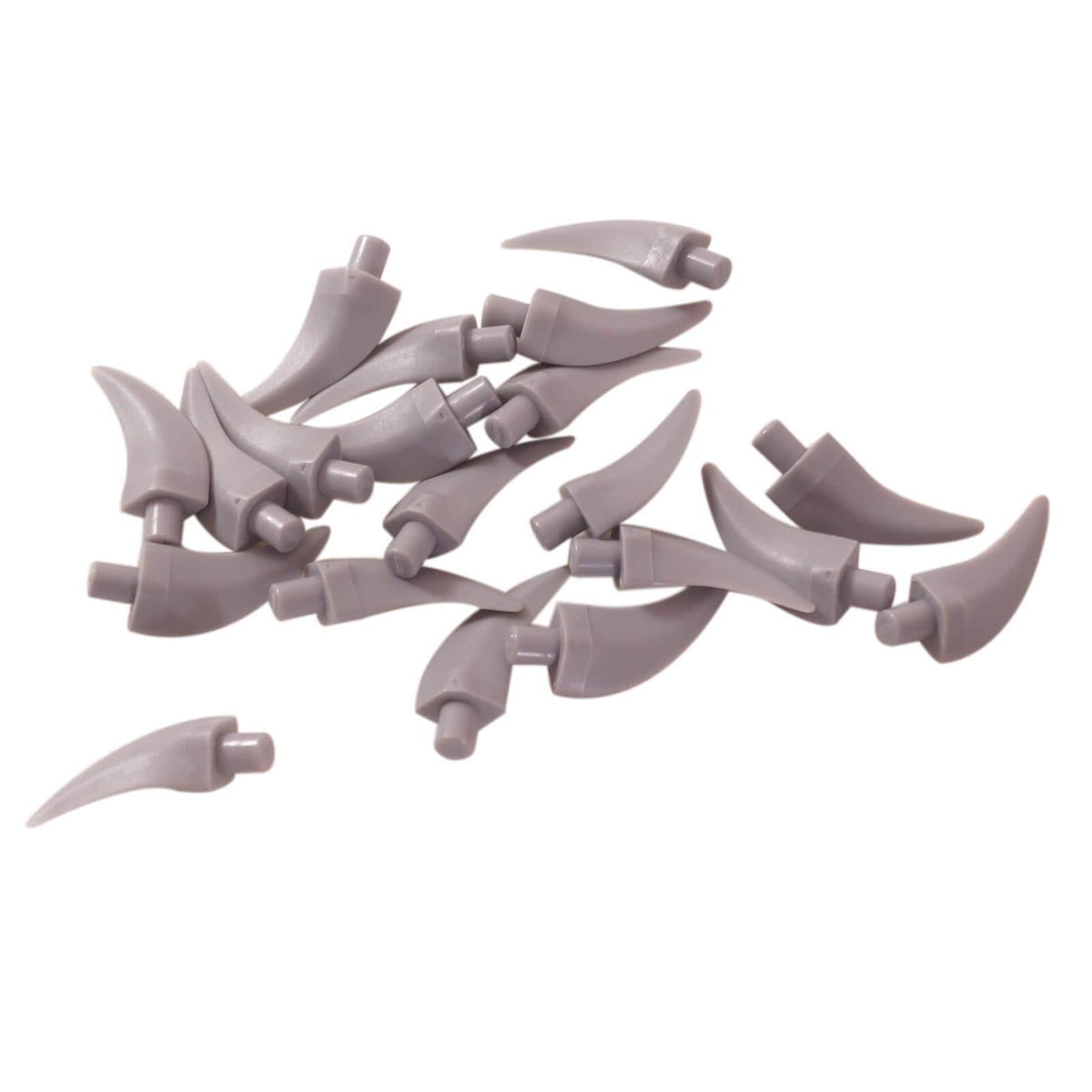 LEGO® 87747 medium curved barb claw horn tooth piece in Light Bluish Gray