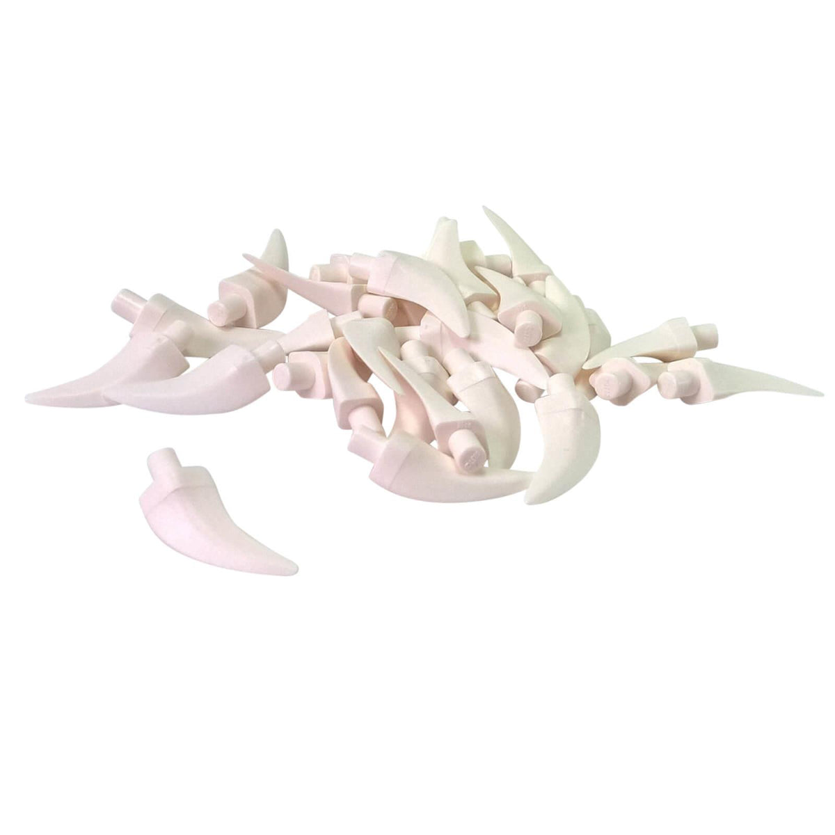 LEGO® 87747 medium curved barb claw horn tooth piece in White