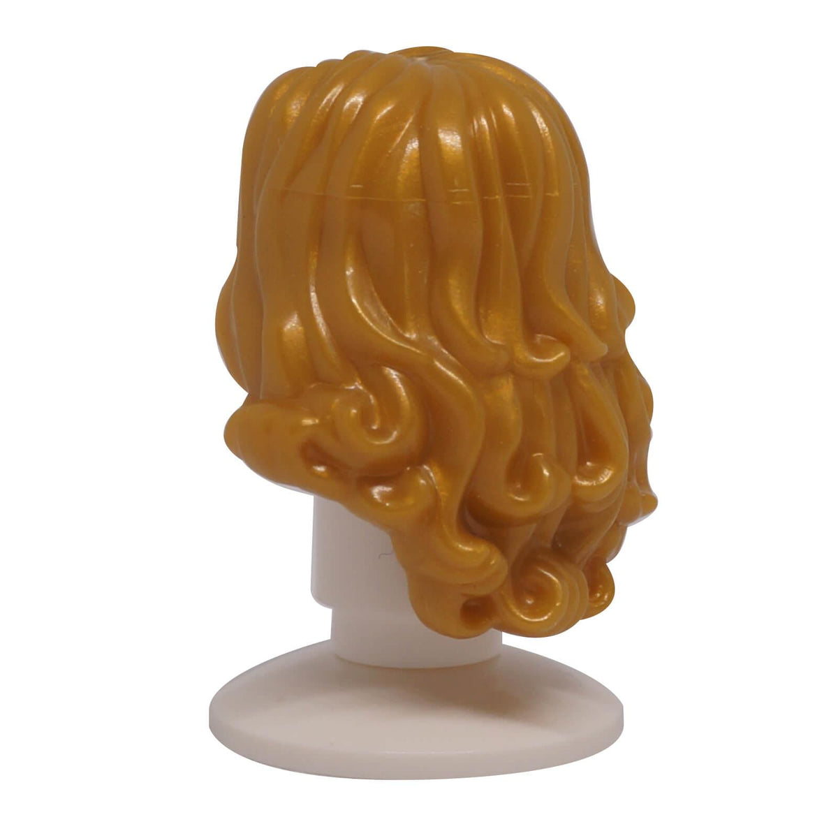 LEGO® 98725pb04 long wavy minifigure hair with silver tiara pattern back view