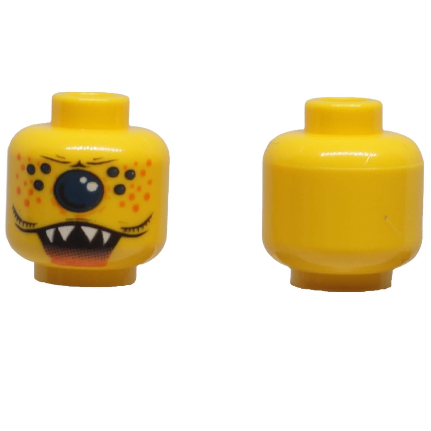 LEGO® Alien Minifigure Head 3626pb0329 with single eye, facial spots and jagged teeth