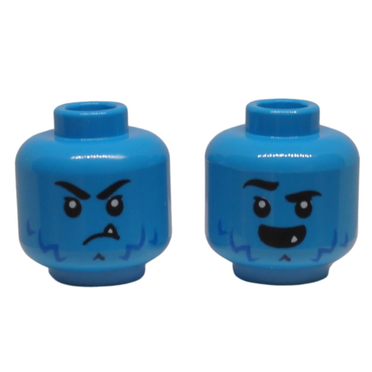 LEGO alien minifigure head 3626pb3449 dual sided angry and smiling face
